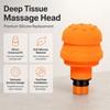 UNSVM Massage Gun Heads,2 PCS 19mm Diameter Silicone Air-Cushion Orange