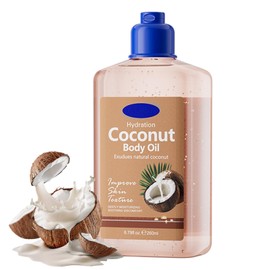 Coconut Body Gel Oil, Coconut Body Oils, 260 ml Coconut Oil Firming Body Oil Nourishing Skin and Body Massage Oil, Coconut Oil Body Gel for Very Dry Skin