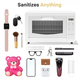 Yofuly Sterilizer for Esthetician, 10L Large Sterilizer for Nail Tools, Multi-Functional Nail Cleaner Box, Large Capacity Cleaning Cabinet for Home Use, Barbers, Beauty Salons, and Spas(white)