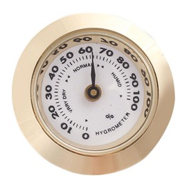 Operitacx Mechanical Analog Hygrometer for Cigar Humidor High Precision Mini Humidity Gauge Metal Construction Portable Cigar Box Accessory for Accurate Indoor Humidity Control