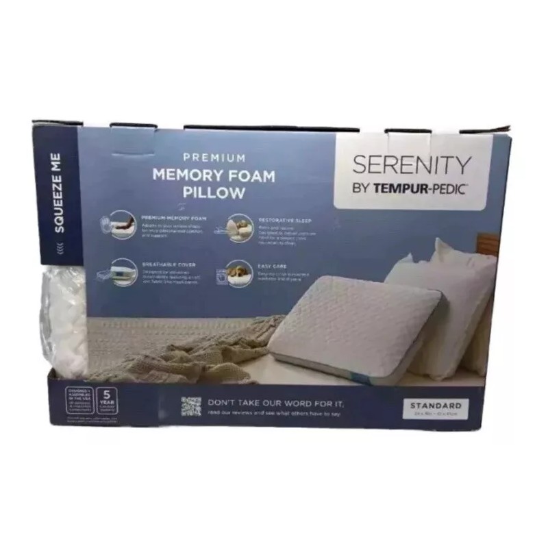 Tempur-Pedic SERENITY MEMORY FOAM PILLOW BY TEMPUR- PEDIC. STANDARD/QUEEN 24”