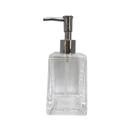Huang Acrylic Square Tapered Soap Dispenser Crystal Clear Acrylic | Sturdy and Elegant Construction Makes it Perfect for Kitchen or Bathroom | Shatter-Proof, Durable and Compact Design