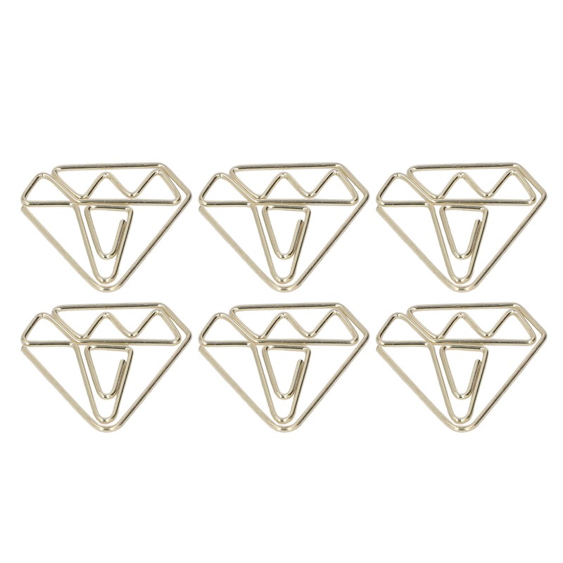 100pcs Metallic Paper Clips Golden Electroplating Process Anti Rust Paper