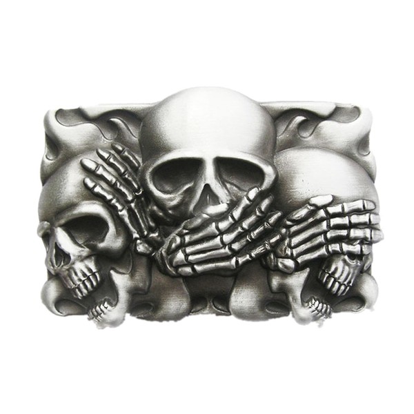 New Vintage Style Shy Skull Belt Buckle