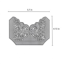 Flower Wedding Invitation Card Base Cutting Dies, Invitation Card Border Die Cuts Metal Embossing Stencils Template Mould for Card Scrapbooking and DIY Craft Album Paper Card Decor