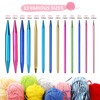 LOOEN 57pcs Aluminum Circular Knitting Needles Set with Ergonomic Handles,13
