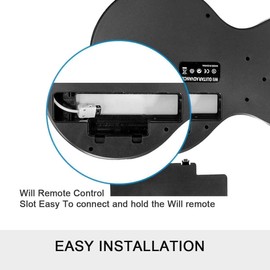 Guitar for Guitar Hero Wii and Rock Band 2 Wii U Games, Color Black, with Strap