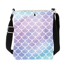 ENSIANTH Mermaid Gift Mermaid Crossbody Bag Gifts for Mermaid Lovers Mermaid Scale Cross Body Bucket Bag with Shoulder Strap (24823 Mermaid C)