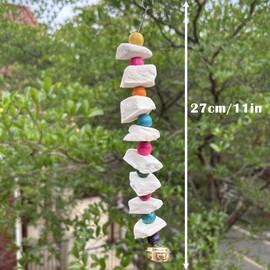 Rebecca online Bird Cage Accessories Set with Cuttlebone, Beak Grinding Stone for Parakeets, Budgies, Cockatiels, Lovebirds