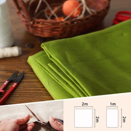 Simple&Opulence 100% Nature Linen Fabric, 1mx2m Grass Green Fabric for Dressmaking, Sewing, Embroidery, Needlework, Upholstery, Bag