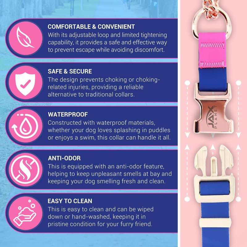 Jelly Waterproof Martingale Dog Collar, No Pull Nylon Collar with