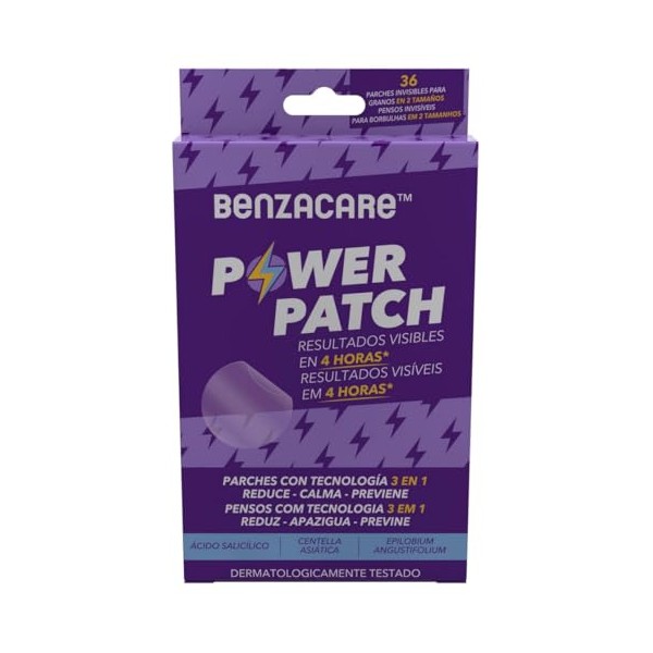 BENZACARE POWER PATCH Parche Invisible Ultraligero y Ultrafino que Reduce