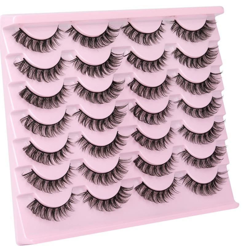 Russain Strip Lashes D Curl False Eyelashes Natural Look Wispy