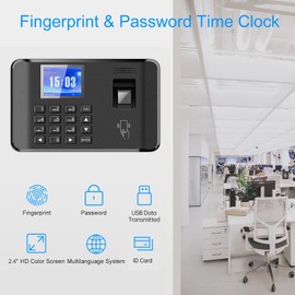 Sunydog Attendance Detection, Intelligent Biometric Fingerprint, Employee Attendance Detection, 2.4" LCD Screen, ID Card Function