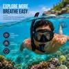 Snorkel Mask Set for Adults – Tempered Glass Diving Goggles