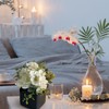 Artificial Flowers with Small Ceramic Vases, Artificial White Rose Flowers