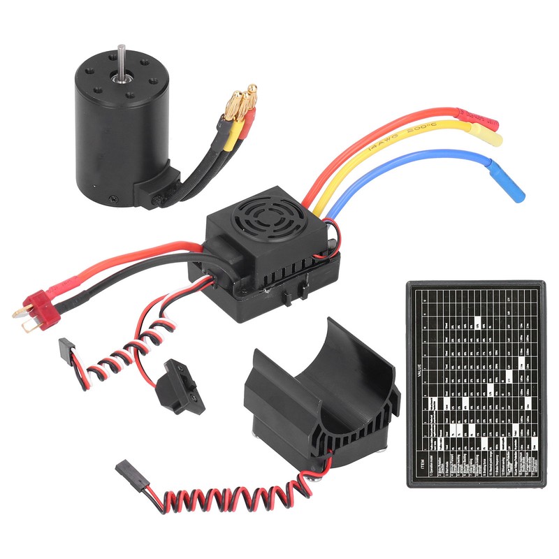 3650 4300KV Brushless Motor 60A ESC Program Card Motor Heat