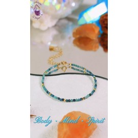 Unbranded Blue Tourmaline Subtle Gemstone Crystal Healing Calming Bracelet for Women Gift