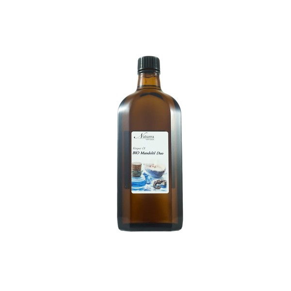 Naturra Organic Almond Oil DUO 250 ml with Organic Black Cumin Oil Cold-Pressed Unrefined Natural Cosme