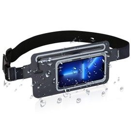 MOVOYEE Dry Bags Waterproof Fanny Pack Women for Swimming Men Kids Beach Travel Water Sports Kayaking Boating Floating Fishing Hiking,Running Belt Bag GYM Exercise, Small Cell Phone Waist Pouch Black