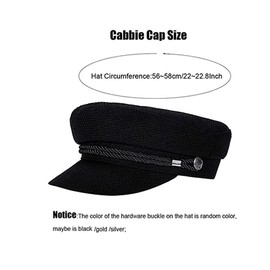 VANTOBEST Fashion Women Hat Fiddler Cap Peaked Cap All Seasons French Cotton Baker's Cap Peaked Cap for All Seasons Black Black 1, black