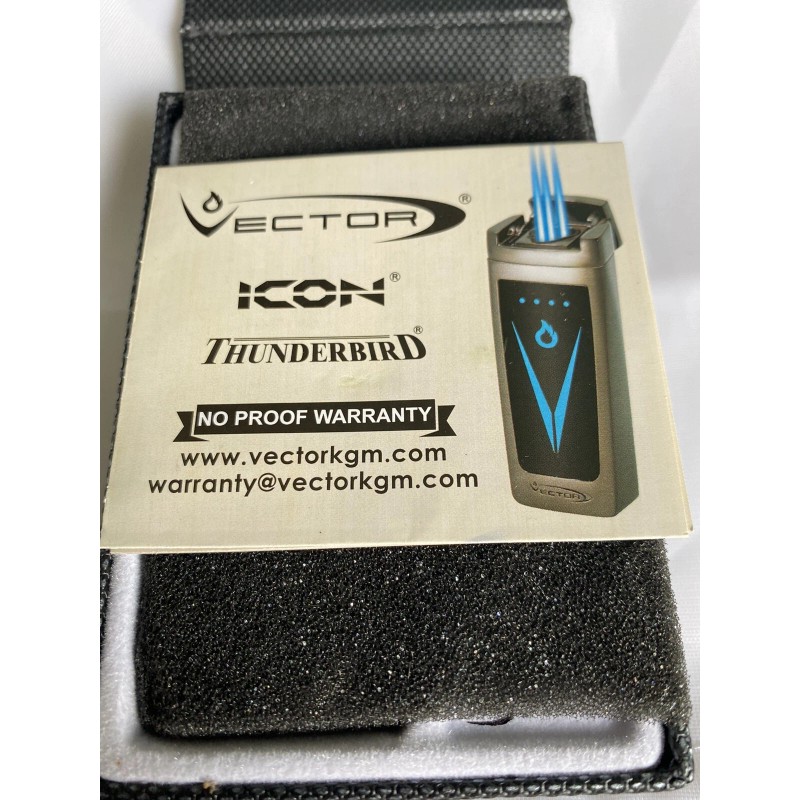 Vector Stratos Single Jet Torch Cigar Lighter - Black Matte