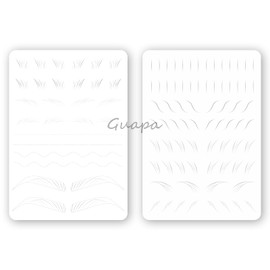 Pack of 3 Pre-Printed Microblading Exercise Skin - Permanent Makeup Eyebrow Tattoo Training on Latex (Pattern 1)