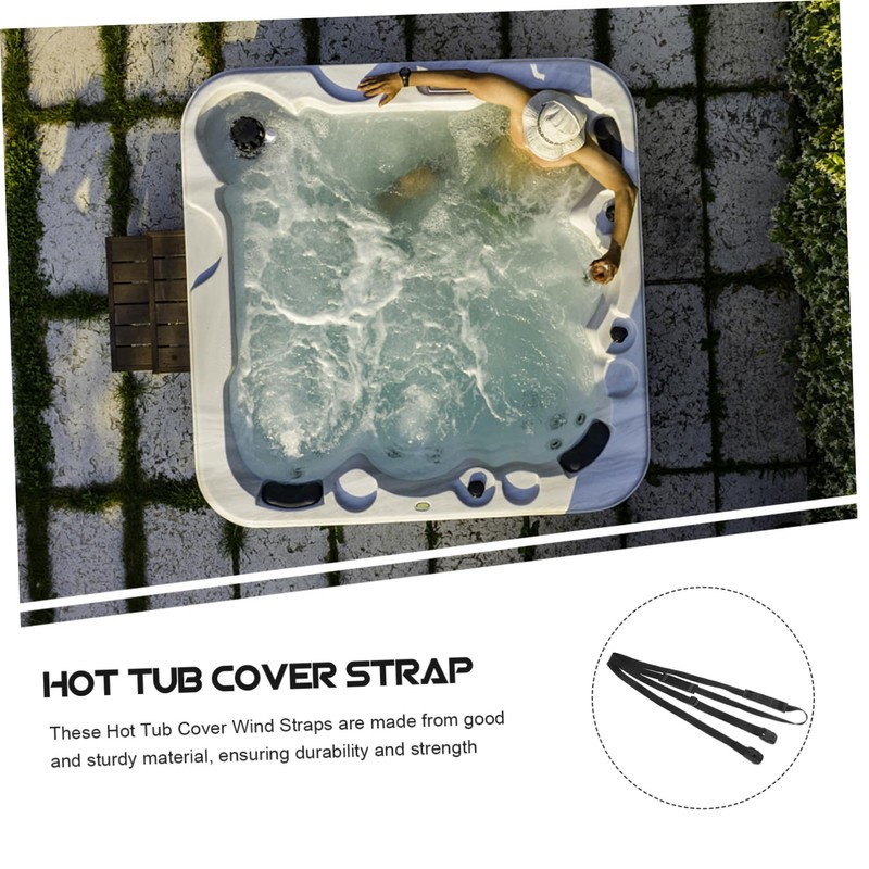 Outanaya 1Set Heavy Duty Hot Tub Cover Straps Secure Fixing