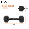 CAP Barbell 8 LB Coated Hex Dumbbell Pair with Black