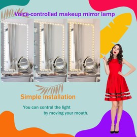 ZOKON 13ft/4M Led Vanity Mirror Lights Kit - Bendable, No Cut Required - Adjustable Strip Light Table Set with Dimmer and Power Supply