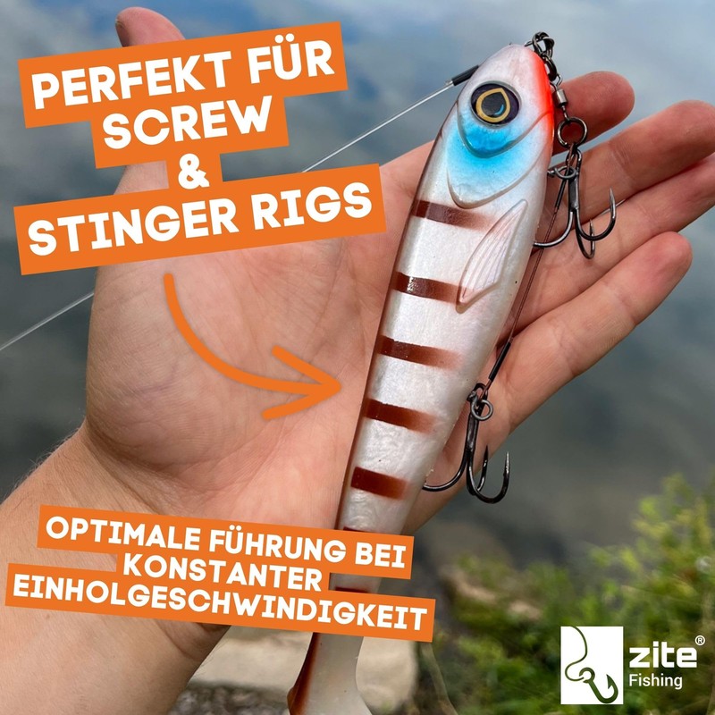 Zite Fishing InZite Flanker Pike Shad 18.5 cm - UV-Active