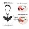 Moth Shower Curtain Hooks,12 Pcs Black Death Moth Skull Shower