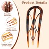 Shimmeroo 4PCS Lialys Hair Pin,U-Shaped Hair Fork,Plastic French Twist Pin
