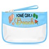 Sazuwu Vacation Essentials Blue Makeup Bags with Zipper Beach Themed