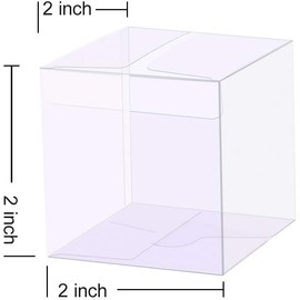 YOZATIA 25PCS Transparent Boxes 2 x 2 x 2 inch, Candy Box, Clear Favor Boxes Gift Boxes for Wedding, Party and Baby Shower Favors
