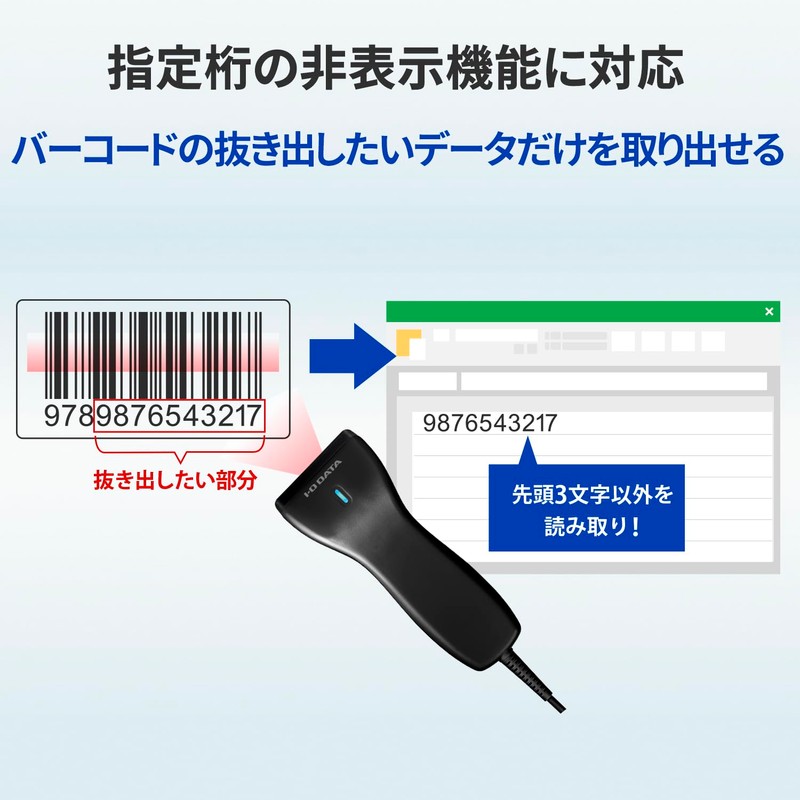 IODATA BR-CCD/TS2W USB Connection, CCD Type, Barcode Reader, Barcode Scanner,