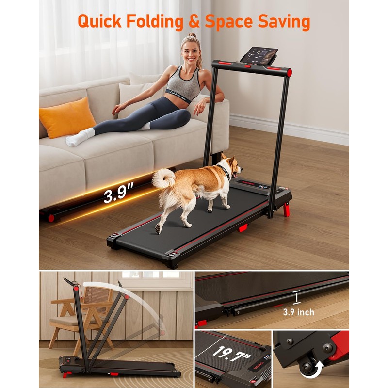 Walking Pad Treadmill, Anylife Incline Walking Pads Under Desk 330lb