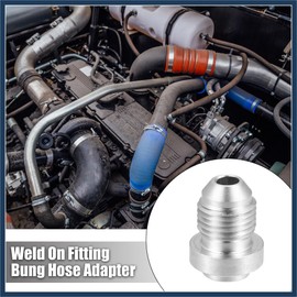VekAuto Car Auto 6AN Male Weld on Fitting Bung Hose Adapter Fuel Oil Aluminum Alloy Silver Tone Pack of 4 Auto Accessories