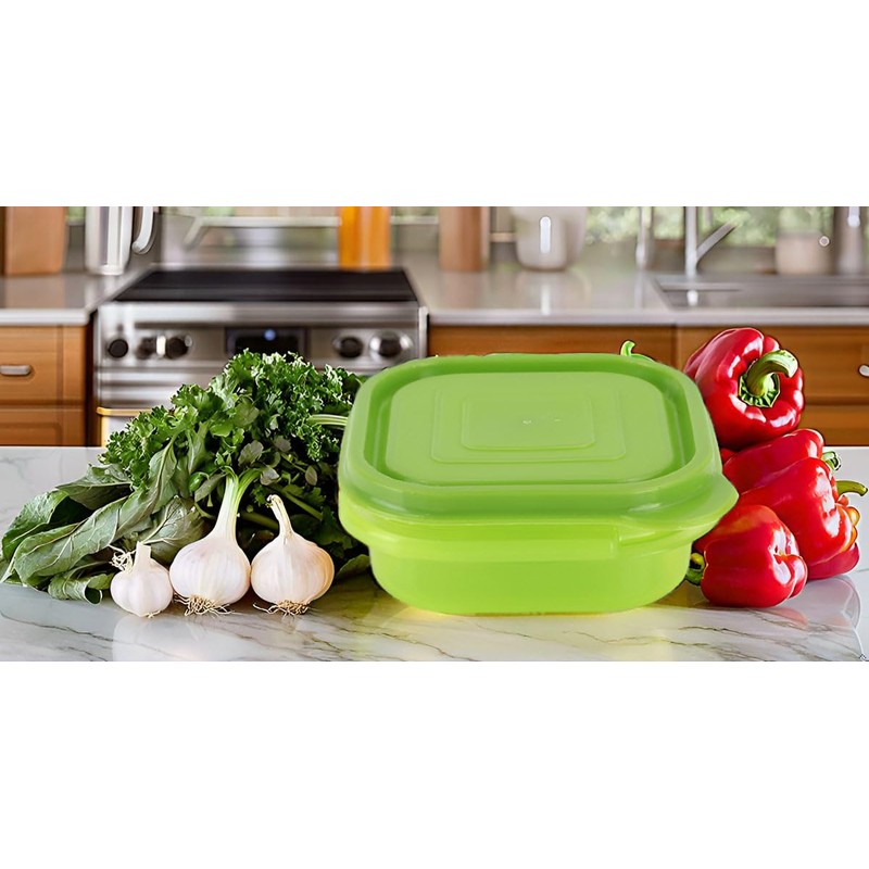 COMPAC HOME Square Bowl Container - 7oz - Light Green