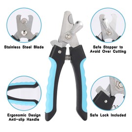 KABUDA 2 Pack Pet Nail Trimmer Clipper Set with 2 Nail Files, Dog Nail Clippers for Small, Large & Medium Dogs Cats Pet Toenail Clippers with Nail Files