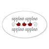 CafePress Apples Apples Sticker Oval Car Bumper Sticker