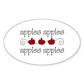 CafePress Apples Apples Sticker Oval Car Bumper Sticker