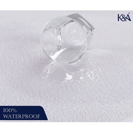 K&A® Terry Waterproof Mattress Protector | Soft Terry Towel Mattress Topper | Anti Allergy, Noiseless and Breathable | Fitted Sheet Style Mattress Cover | Cot/Toddler Bed 70x140 + 15 cm