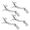 4PCS Cutlery Rest Silver Chopstick Stand Electroplated Polished Zinc Alloy