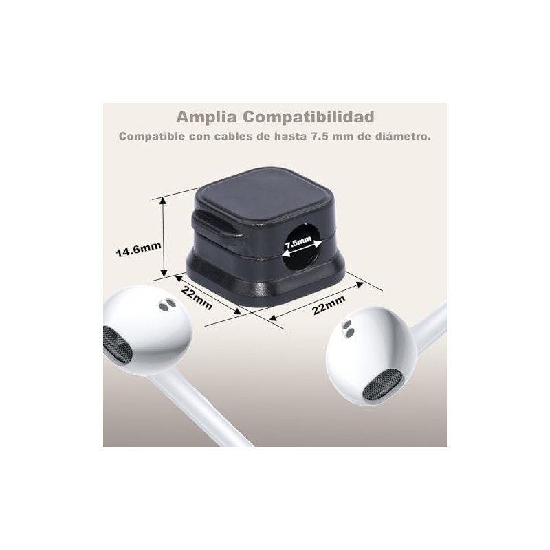 20 Piezas Organizador de Cables Magnético - Clips Organiza Cables