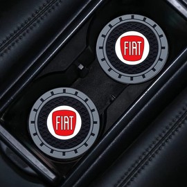 Cup Holders for Fiat 500 Qubo Doblo Panda Bravo 124 Spider Tipo Multipla Strada, Car Cup Holder Coasters for All Brands Listed,Silicone Non-Slip Car Cup Mat 2pcs