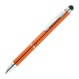 Online 31134/3D 3-Action Pen, 2-Colour Ballpoint Pen and Stylus Tip, Metallic Orange