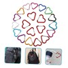 BESPORTBLE 20pcs Heart Shaped Aluminum Alloy Carabiner Buckles Multi Function