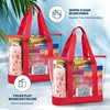 Handy Laundry Clear Tote Bag - Zipper Closure, Long Shoulder