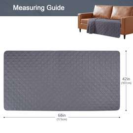 TAOCOCO Reversible Waterproof Sofa Cover: Sofa Bed Cover, Waterproof Furniture Protector Couch Cover, Sofa Slipcovers, Dog Sofa Bed(Dark Grey, 107 * 173CM)